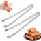 2PC Pince Barbecue Roulette,40cm Pince A Saucisse à Roulettes Inoxydable,Ustensiles pour Barbecue,pour BBQ,Cuisine,Saucisses,Steak,Bacon,Légume