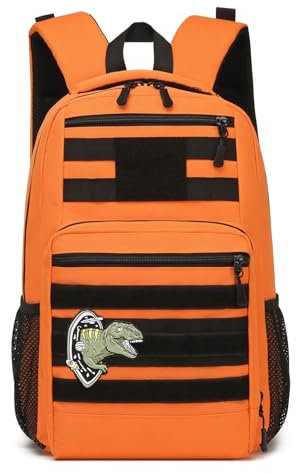 BlesMaller 20L Kinderrucksack mit Brustgurt Schulrucksack Wanderrucksack taktischer Kinder Rucksack für Camping Outdoor Reise -Orange