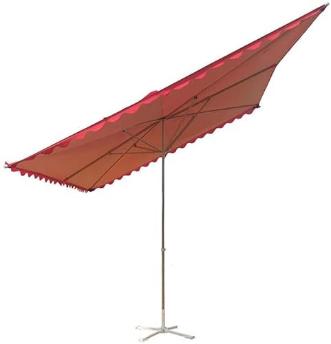 VNNHGB Gartensonnenschirme, quadratische Außenschirme, kippbare Sonnenschirme, Verschiedene Größen, für Außenterrassen, Strände, Schwimmbäder (6 Knochen, 3 x 4 m)