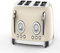 FfiMe Retro Toaster 4 Slice, 6 Browning Settings, Cancel, Defrost, Reheat Functions, Power Cord Storage, Stainless Steel Body, Removable Crumb Tray