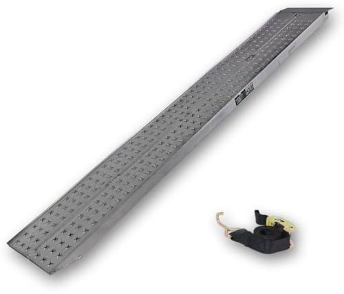 TRUTZHOLM Auffahrrampe leichte Ausführung 200 cm lang 28-70 cm breit Traglast 270kg Alu grau profiliert Verladerampe (28 cm breit)