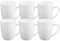 Wilmax - Tazze da tè e caffè - Set da 6-460 ml - Tazze da caffè in porcellana - Set per tè, caffè, cappuccino - porcellana - Bianco