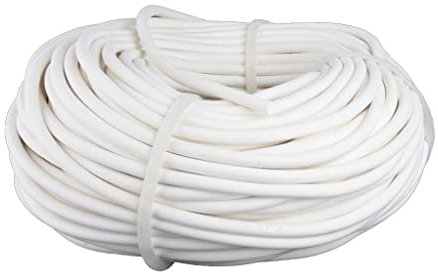 NIUSABOU Gummi-Dichtungsstreifen Schaumstoffstreifen, Silikon-Schwammschnur, for Türen und Fenster, runde, Feste Schaumschnur, Silikon-Schaumgummi(1mm)