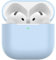 Nemteur Hülle für AirPods 4, Thin Schützende Silikon Case für AirPods 4th 2024 (USB-C) Skin Front LED Sichtbar Silicone Cover, Hellblau