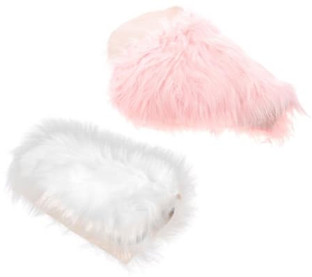 AUTSUPPL 2pcs Heart Shaped Cushion Mat for Nail Display Photography Soft Decorative Background for Manicure Nail and Live Streaming Use