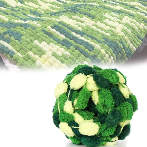 CARXB 4 Rollen Pom Bomb-Garn, 100% Polyester, Jelly Bean POM-POM Ballgarn, Pomp-A-Doodle-Garn zum Häkeln, Stricken, Handarbeitsmatte, Haustiernest(Color:33,Size:4PCS)