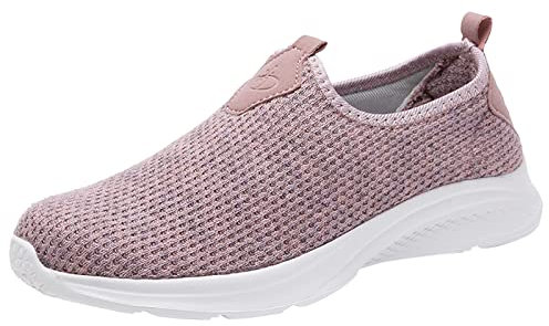 Scarpe Ortopediche Donna Pianta Larga Sneaker Senza Lacci Outdoor Leggere Basse Sneakers Ortopedico da Ginnastica con Plantare Estraibile Respirabile Jogging Slip on da Passeggio Basket Morbida