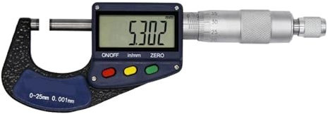 Lektronische Bügelmessschraube 0,001mm Außenmikrometer 0-25mm 25-50mm Edelstahl Digitale Mikrometer Elektronische(25 50mm)