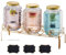VEVOR Distributeur de Boissons Capacité de 8 L 3PCs, Fontaine à Eau en Verre, Distribution d’Eau Jus Limonade Thé Glacé, avec Support en Métal, Robinet et Infuseur, pour Restaurant Café Hôtel Fête