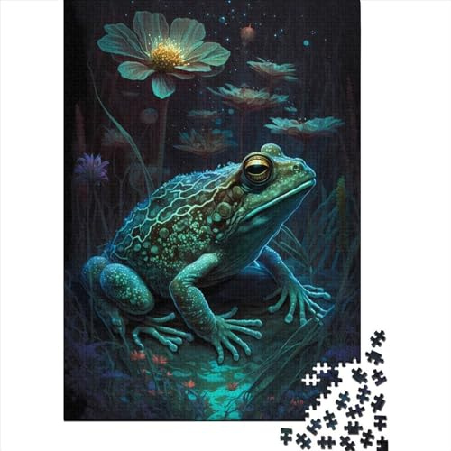 Holzpuzzle 1000 Teile Frosch Hexerei Holzpuzzle für Erwachsene und Jugendliche ab 12 Jahren Weihnachtsgeschenke 1000 Teile (38x26cm)