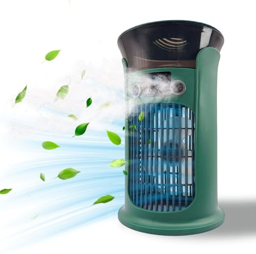 Ventilador portátil para aire acondicionado, enfriador de aire alimentado por USB, humidificador, mini enfriador de aire personal, ventilador ultrasilencioso para familia, viajes