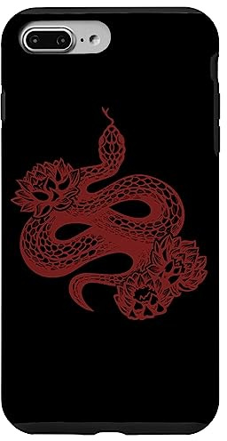 Reptile Snake Water Lily Graphic Y2K Eboy Egirl Mall Goth Case for iPhone 7 Plus/8 Plus