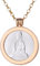 Morella Halskette Damen Gold 70 cm Edelstahl mit Amulett und Coin 33 mm in Schmuckbeutel Buddha