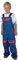 Kinder Arbeitshose Latzhose 100% Baumwolle Berufsbekleidung Kinder Anzug Overalls , Blau / Rot - 116 EU