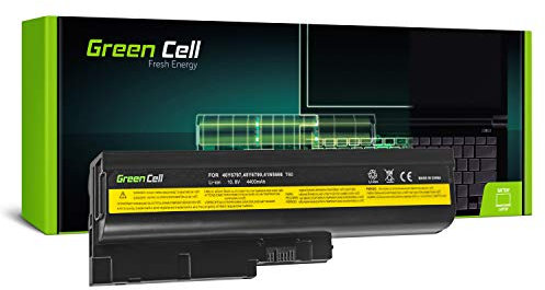 Green Cell Standard Serie Laptop Akku für Lenovo IBM ThinkPad R60 R60i R60e R61 R61e T60 T60p T61 SL400 SL500 R500 T500 W500 (6 Zellen 4400mAh 10.8V Schwarz)