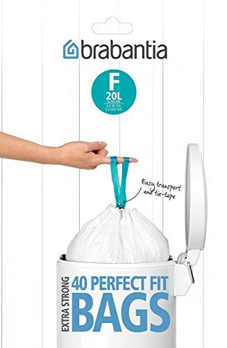 Brabantia Bin Liner, Size F, 20 L - 80 Bags by Brabantia