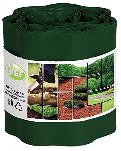 G.F. Rasenkante 9m x 15 cm dunkelgrün Beeteinfassung Beetumrandung Rasenbegrenzung Raseneinfassung Mähkante