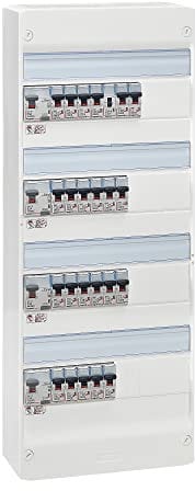 lEGRAND - Tableau électrique Pré-équipé 4 Rangées évolué - Equipé de Disjoncteurs à Vis - Pour logement T6 - Made in France - Blanc