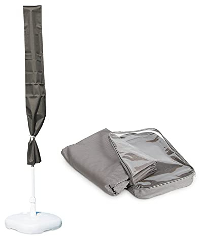 Acamp Schutzhülle Sonnenschirm bis ø 300 cm | Frostfeste Schutzhülle für Sonnenschirm | Wetterfeste Sonnenschirm Hülle | Sonnenschirmhülle Wasserdicht | Sonnenschirm Abdeckung in Anthrazit