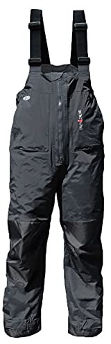 crazy4sailing Herren Segelhose Bergen Lange Latzhose wasserdicht, Farbe:Carbon/schwarz, Größe:L
