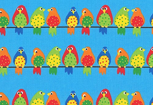 Stoff'l - FEINES FÜR KINDER Westfalenstoffe * Vögel auf der Leine 0,5m * Kinderstoff * Patchworkstoff * Naturstoffe