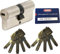 ABUS EC660 Profil-Doppelzylinder Länge (a/b) 45/45mm (c=90mm) mit 10 Schlüssel, mit Sicherungskarte …