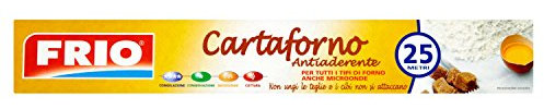Frio - Cartaforno, Antiaderente, Per Tutti Tipi Di Forno, Anche Microonde - 12 confezioni da 25 Metri [300 Metri]