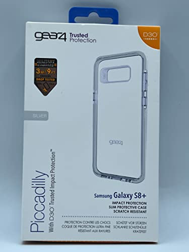 Gear4 Piccadilly Phone Case/Handyhülle Schutzhülle D30 Schutz kompatibel mit Samsung Galaxy S8 - Silber/Silver