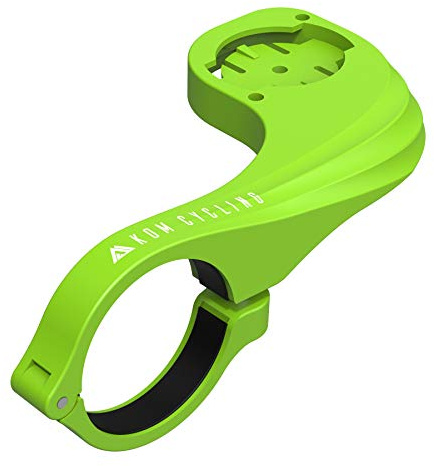 KOM Cycling Computer Mount designed to be used with Garmin Edge Series - Compatible with a range of Garmin commuters including Garmin Edge 530 Mount and Garmin 830 (Green)