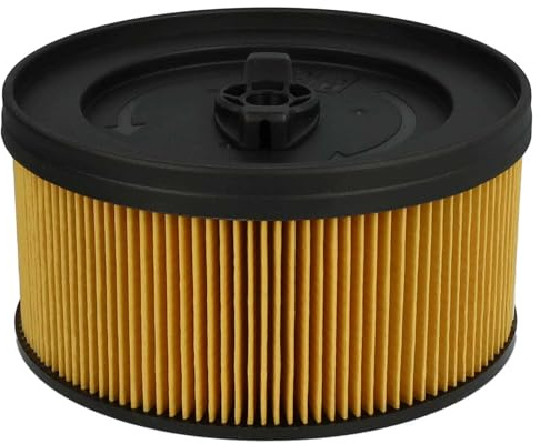 vhbw 1x Faltenfilter kompatibel mit Kärcher WD 5.600MP | WD 5.800 eco!ogic, WD 5.500M Staubsauger - Patronenfilter, Gelb Schwarz