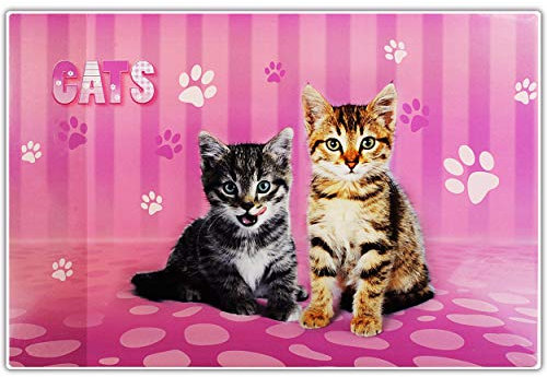 alles-meine.de GmbH XL große - Schreibtischunterlage/Unterlage - süße Katzen - Tiere - 60 cm * 40 cm - abwischbar - Schreibunterlage - Tischunterlage/Knetunterlage/Bastelun..