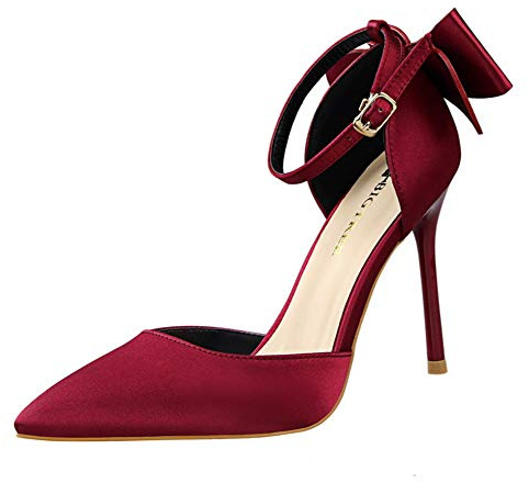 Damen High Heel 10 cm Knöchelriemen Stiletto Closed Toe Kleid Sandalen Kleid Pumps Pumps Pumps Pumps High Heels Pumps für Party Wedding Night Club