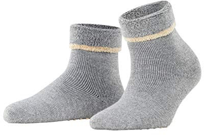 ESPRIT Damen Stoppersocken Cozy W Hp Wolle rutschhemmende Noppen 1 Paar, Grau Mid Grey Melange 3530, 35/38 EU