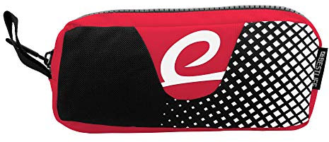 Bestlife Unisex Federmäppchen „MERX“ Federtasche Stifte-Etui Schminktasche, schwarz/rot