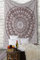 RAJRANG Mandala Stoff Tapisserie Dekorative Strandtuch Hippie Tapisserie Elefant Wurf Tapisserie 213x137 cm Kastanienbraun
