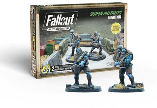 Modiphius Entertainment | Fallout Wasteland Warfare | Super Mutants: Nightkin | Miniatures | Unpainted