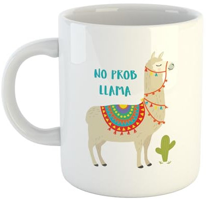 Huuraa Kaffeetasse No Prob Llama Kein Problem Lama Geschenk Tasse Weiß 330ml No Prob Llama Kein Problem Lama Geschenkidee