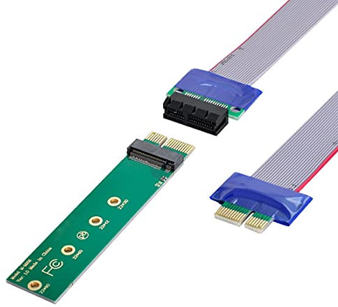 ChenYang CY NVME AHCI NGFF M-Key SSD auf PCI-E 3.0 1x x1 vertikaler Adapter mit PCI-E x1 Stecker auf Buchse Verlängerungskabel