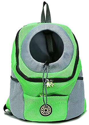 Linghe Sac à Dos Pliable pour Chien de Voyage pour Animaux de Compagnie pour Chat Sacs à Dos de Transport pour Chiens Petit Transporteur (Vert, S)