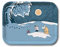 Optodesign Moomin-Tablett aus Birkenholz, Schnee-Mondlicht, Winter 2021, 20 x 27 cm