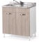 Small Mobile Mobiletto Sottolavello cucina ideale per cucine componibile (85x50x80)