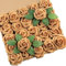 DuHouse 25 Rose Artificiali con gambi di Fiori in Schiuma Vero Tocco per Bouquet di Nozze Fai da Te, centrotavola per Baby Shower, Composizione Floreale, Decorazione per la casa (Oro Chiaro)