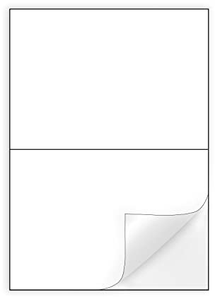 100 Blätter, 210mm x 148mm, Universal Etiketten Selbstklebend Bedruckbar, Sticker Mattes Papier, Aufkleber A4 Kompatibel mit Inkjet & Laser Drucker, 2 Etikett pro Blatt
