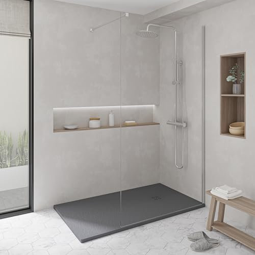 KOES - Kunstharz-Duschwanne Modell NILO – 90x90 – Anthrazit RAL 7016