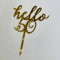 Craft Cart Acrylic Age Cake Topper Gold Hello 50 Fiftieth Birthday Cake Decoration Party