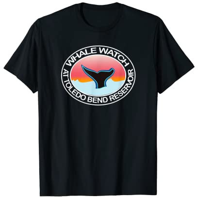Lustige Wal-Uhr bei Toledo Bend Reservoir Texas Tail Water T-Shirt