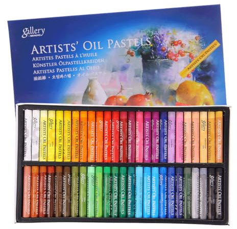 Professional Oil Pastels Set Art Soft Oil Pastels Painting Drawing Pens Colouring Crayons Washable Round Oil Paint Sticks Set Drawing Pastels Art Tools Supplies for Artists, Beginner 50 Colors