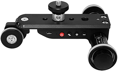 Caméra Slider Dolly Car, caméra Time Lapse avec Prise de Vue de Suivi et Prise de Vue panoramique à 120 degrés, Voiture Dolly motorisée électrique pour caméscope téléphone Appareil Photo