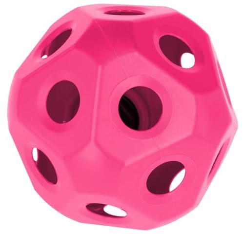 Futterspielball für Pferde Pink Pferdspielball Heuball 6cm Öffnungen