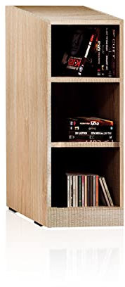 duehome | Salon Modular, Módulo Bajo Auxiliar con Estantes, Composicion Salon por Piezas, Modelo Nuka, Acabado en Cambria, Medidas: 30 cm (Largo) x 29,5 cm (Fondo) x 67 cm (Alto)